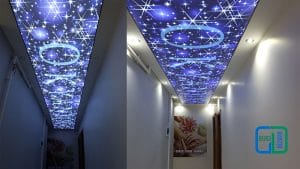 ışıklı koridor gergi tavan